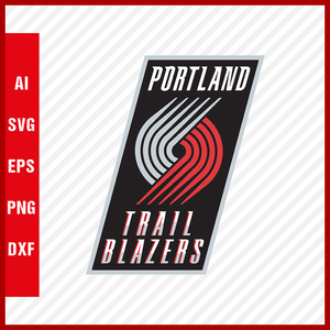 NBA Portland Trail Blazers Logo Svg Cut Files Basketball Clipart