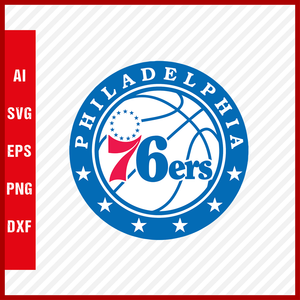 NBA Philadelphia 76ers Sixers Logo Svg Cut Files Basketball Clipart