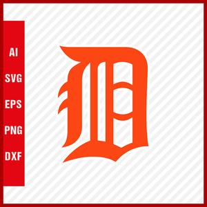 Detroit Tigers Logo MLB Svg Cut Files Baseball Clipart