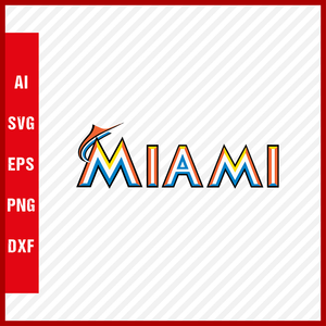 Miami Marlins Logo Mlb Svg Cut Files Baseball Clipart