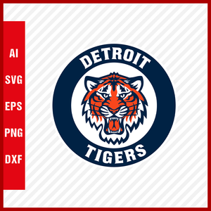 Detroit Tigers Logo MLB Svg Cut Files Baseball Clipart