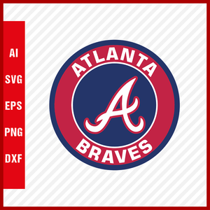 Atlanta Braves MLB Logo svg Cut Files Baseball Clipart