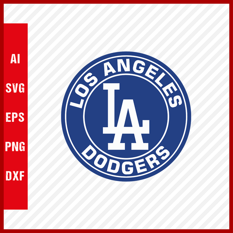 Los Angeles Dodgers Logo MLB Svg Cut Files Baseball Clipart