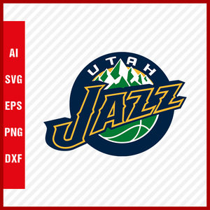 NBA Utah Jazz Logo Svg Cut Files Basketball Clipart