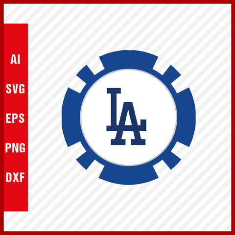 Los Angeles Dodgers Logo MLB Svg Cut Files Baseball Clipart