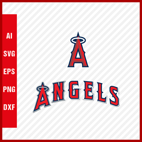 Angeles Angels Logo MLB Svg Cut Files Baseball Clipart