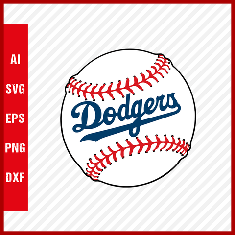 Los Angeles Dodgers Logo MLB Svg Cut Files Baseball Clipart