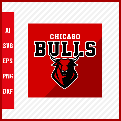 Chicago Bulls Logo NBA Svg Cut Files Basketball Clipart