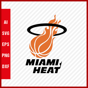 NBA Miami Heat Logo Svg Cut Files Basketball Clipart