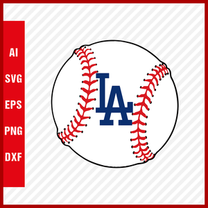 Los Angeles Dodgers Logo MLB Svg Cut Files Baseball Clipart