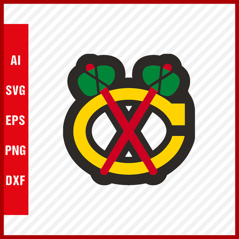 Chicago Blackhawks Logo Svg NHL National Hockey League Team Clipart