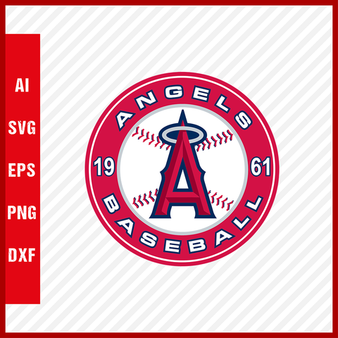 Angeles Angels Logo MLB Svg Cut Files Baseball Clipart