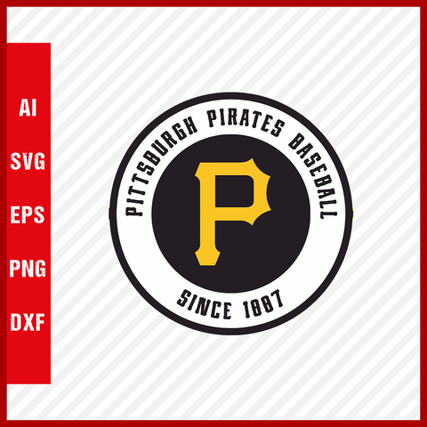 Pittsburgh Pirates Logo MLB Svg Cut Files Baseball Clipart