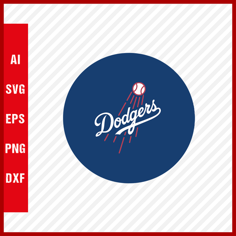 Los Angeles Dodgers Logo MLB Svg Cut Files Baseball Clipart