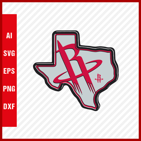 NBA Houston Rockets Logo Svg Cut Files Basketball Clipart