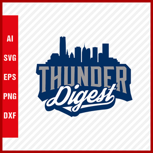 NBA Oklahoma City Thunder Logo Svg Cut Files Basketball Clipart