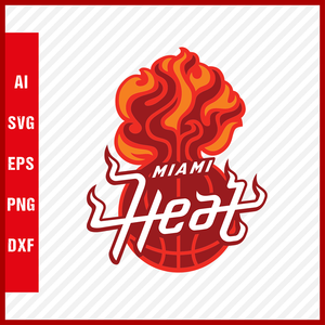 Miami Heat Script Vector NBA Miami Heat Logo Svg Cut Files Basketball Clipart – Creativedesignmaker