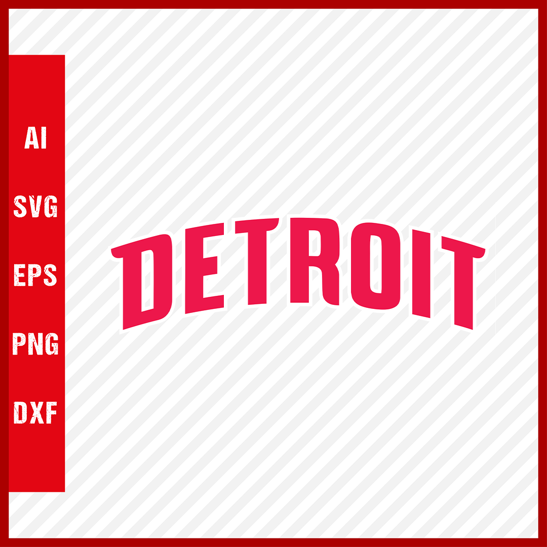 NBA Detroit Pistons Logo Basketball Team Svg Cut Files Basketball Clipart