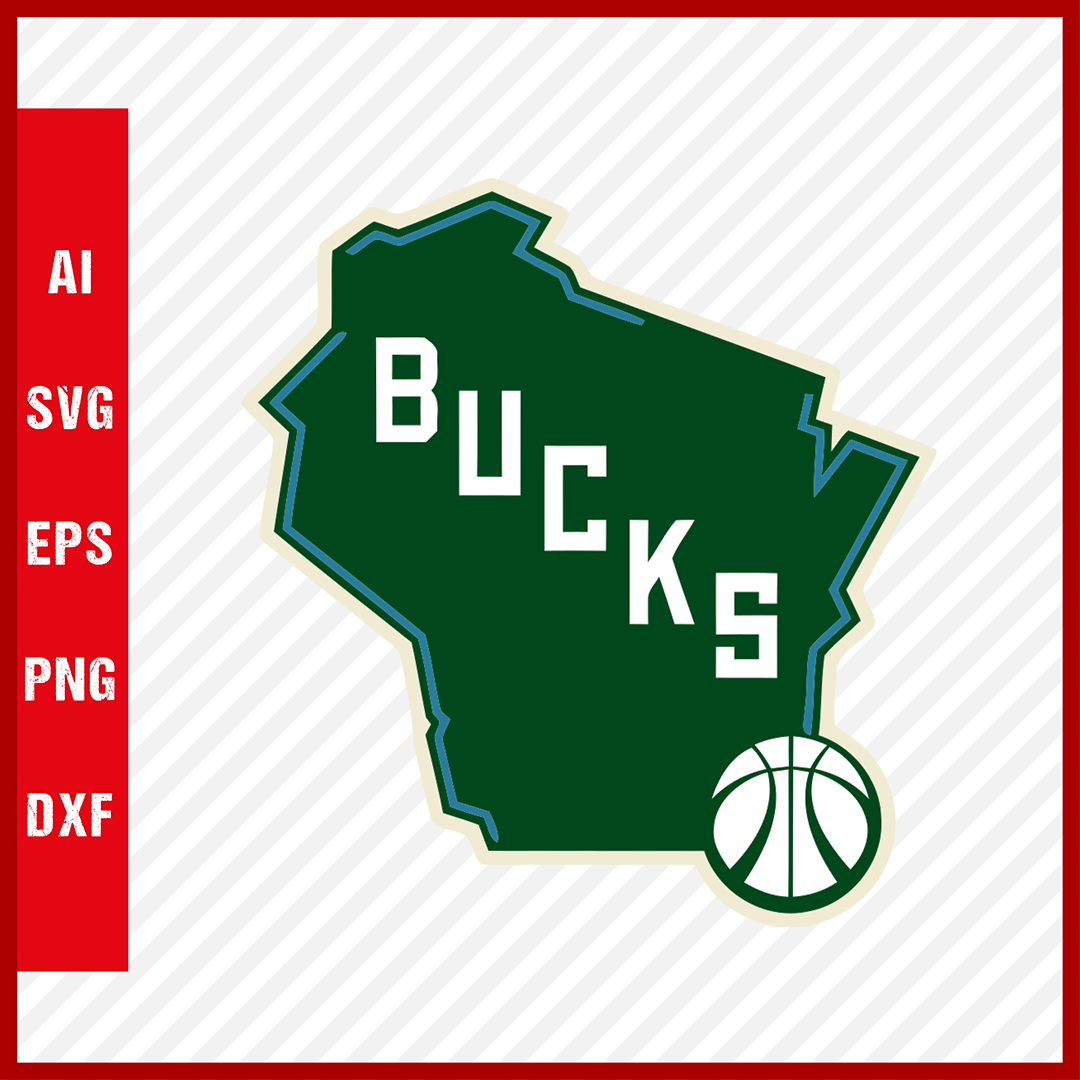 NBA Milwaukee Bucks Logo Svg Cut Files Basketball Clipart