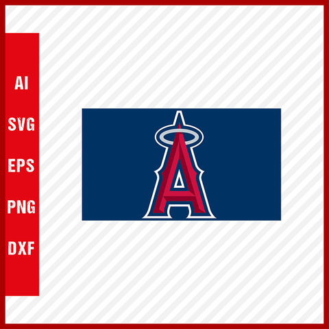 Angeles Angels Logo MLB Svg Cut Files Baseball Clipart