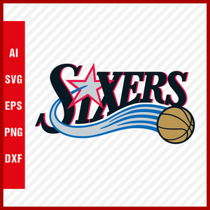 NBA Philadelphia 76ers Sixers Logo Svg Cut Files Basketball Clipart