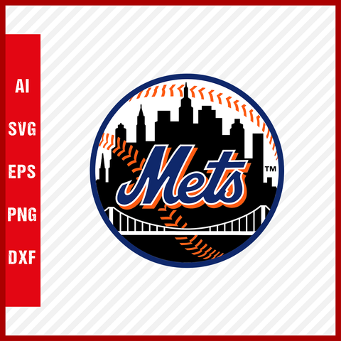 New York Mets Logo MLB Svg Cut Files Baseball Clipart