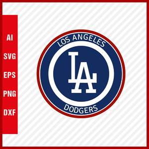 Los Angeles Dodgers Logo MLB Svg Cut Files Baseball Clipart