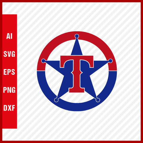 Rangers Logo MLB Svg Cut Files Baseball Clipart