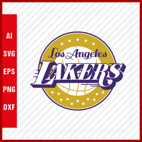 NBA Los Angeles Lakers Logo Svg Cut Files Basketball Clipart