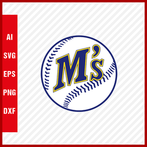 Seattle Mariners Logo MLB Svg Cut Files Baseball Clipart