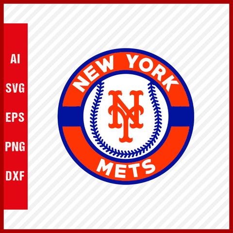 New York Mets Logo MLB Svg Cut Files Baseball Clipart