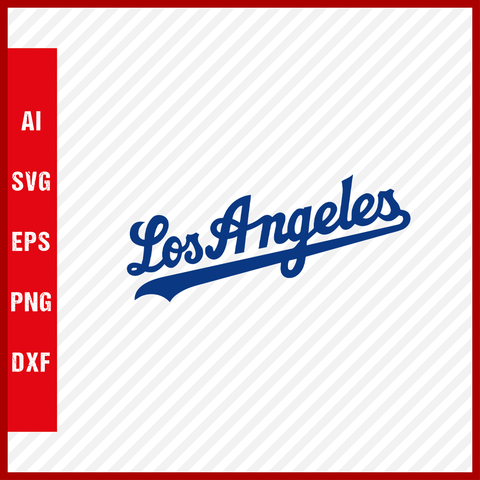 Los Angeles Dodgers Logo MLB Svg Cut Files Baseball Clipart