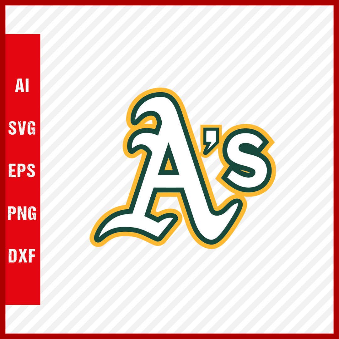 Oakland Athletics Logo MLB Svg Cut Files Baseball Clipart