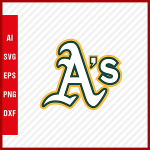 Oakland Athletics Logo MLB Svg Cut Files Baseball Clipart