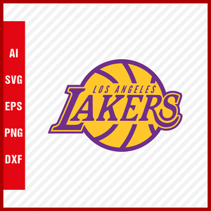 NBA Los Angeles Lakers Logo Svg Cut Files Basketball Clipart