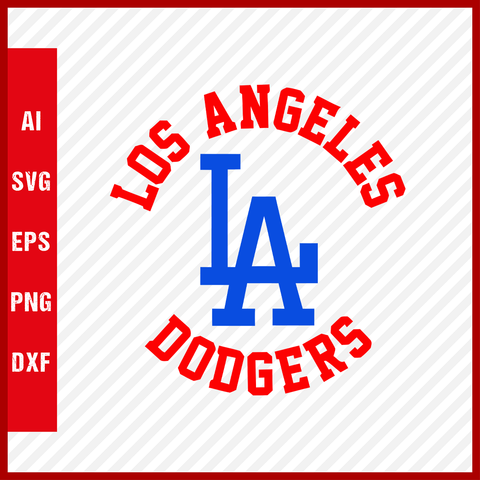 Los Angeles Dodgers Logo MLB Svg Cut Files Baseball Clipart