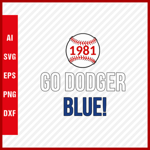 Los Angeles Dodgers Logo MLB Svg Cut Files Baseball Clipart