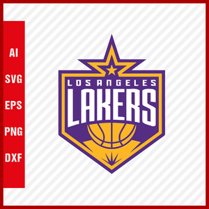 NBA Los Angeles Lakers Logo Svg Cut Files Basketball Clipart