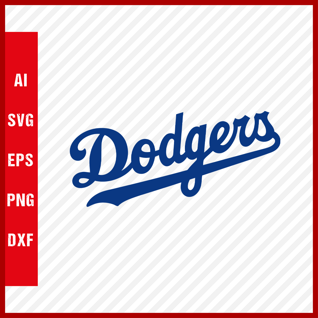 Los Angeles Dodgers Logo MLB Svg Cut Files Baseball Clipart