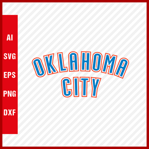 NBA Oklahoma City Thunder Logo Svg Cut Files Basketball Clipart