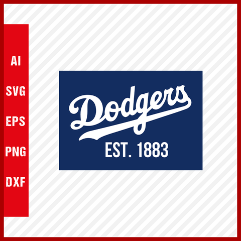 Los Angeles Dodgers Logo MLB Svg Cut Files Baseball Clipart