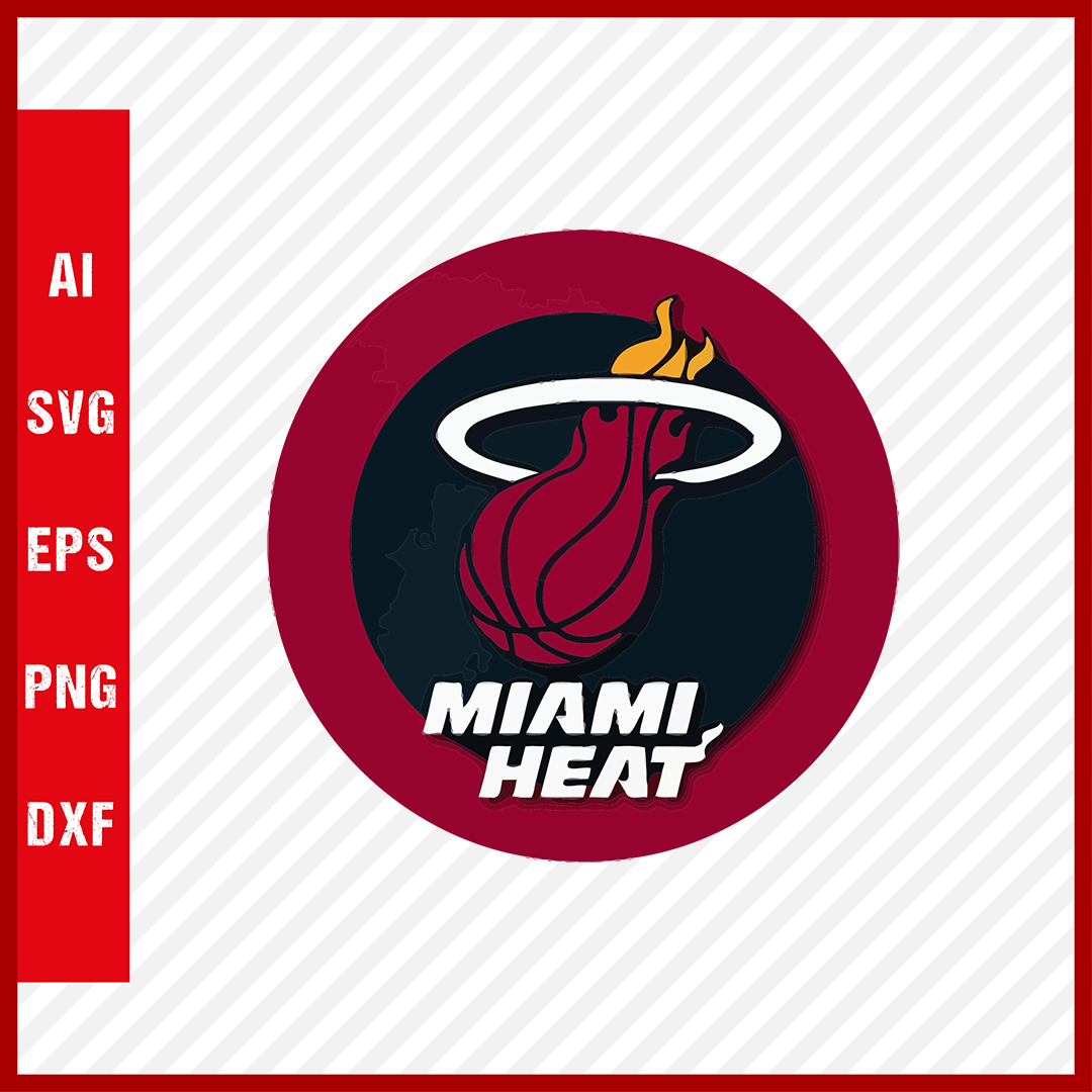 NBA Miami Heat Logo Svg Cut Files Basketball Clipart