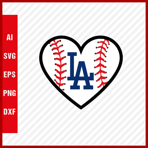 Los Angeles Dodgers Logo MLB Svg Cut Files Baseball Clipart