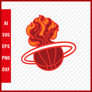 NBA Miami Heat Logo Svg Cut Files Basketball Clipart