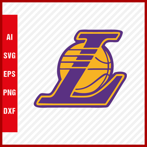 NBA Los Angeles Lakers Logo Svg Cut Files Basketball Clipart