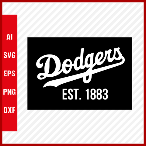 Los Angeles Dodgers Logo MLB Svg Cut Files Baseball Clipart