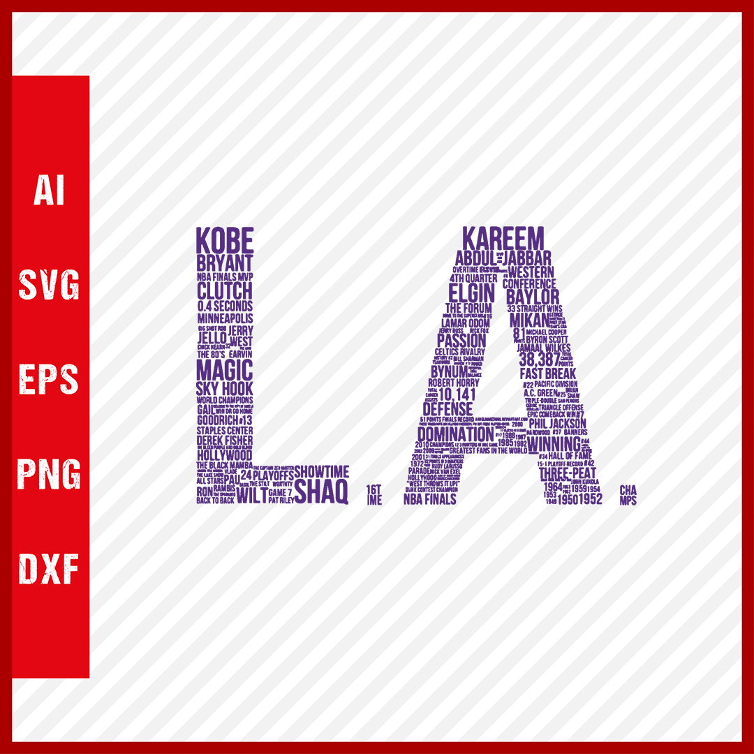 NBA Los Angeles Lakers Logo Svg Cut Files Basketball Clipart