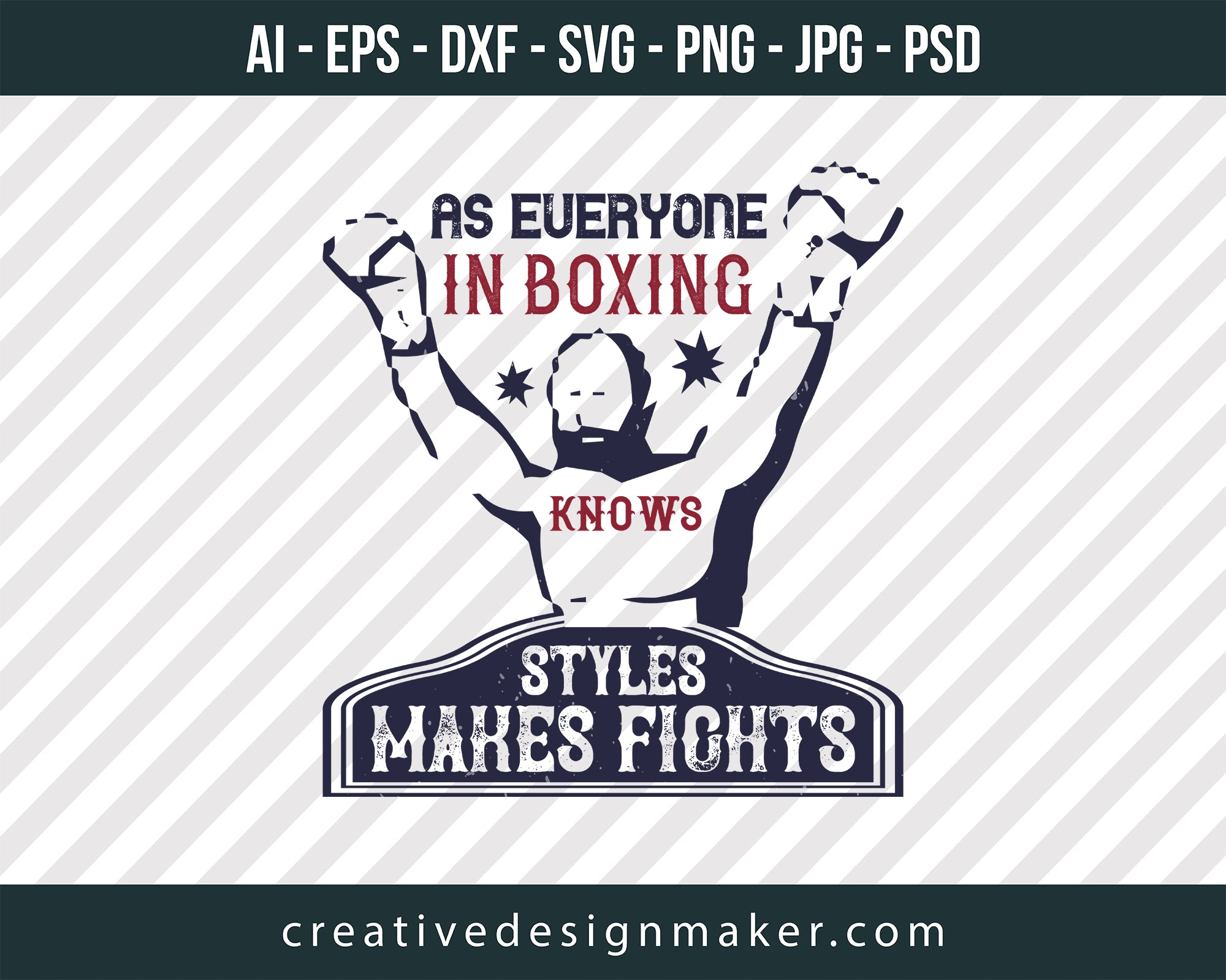 As everyone in boxing knows, styles makes fights Print Ready Editable T-Shirt SVG Design!