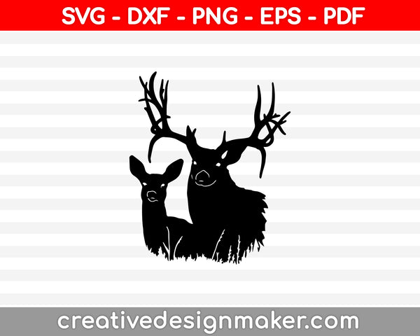 Deer SVG PNG Cutting Printable Files
