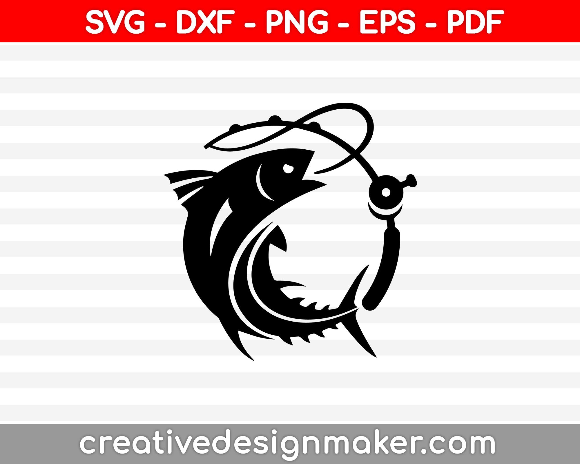 Fishing SVG, DXF, PNG, EPS, PDF Printable Files